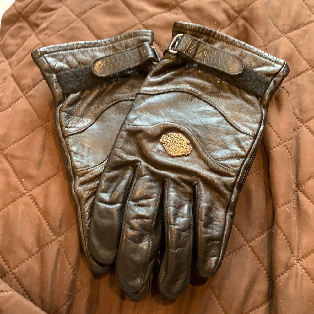 Leather gloves. HARLEY DAVIDSON  MENS LG